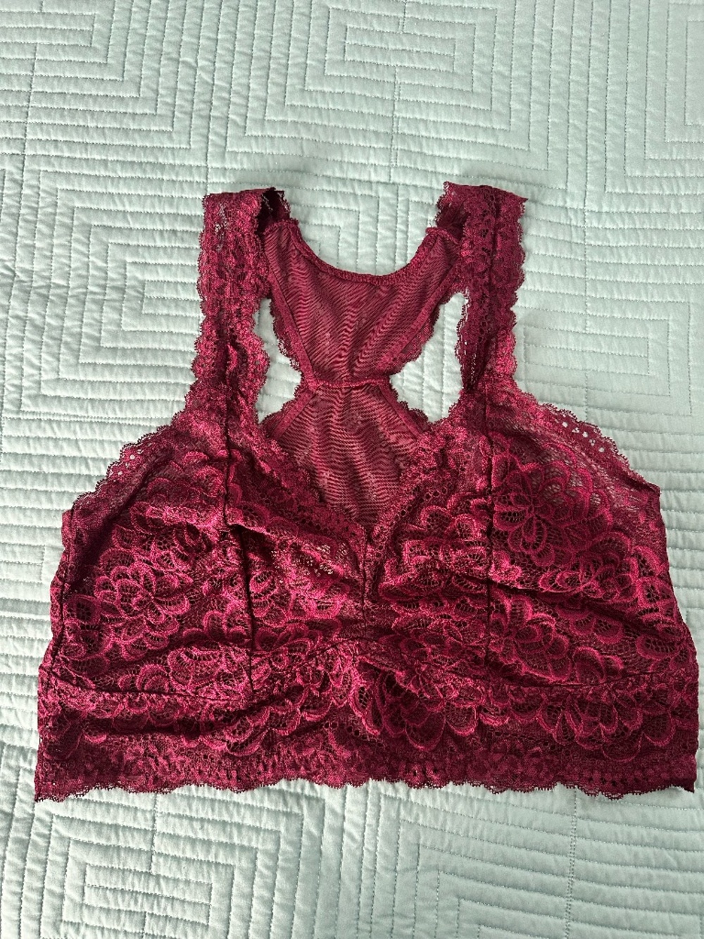 TORRID CURVES WINE LACE BRALET